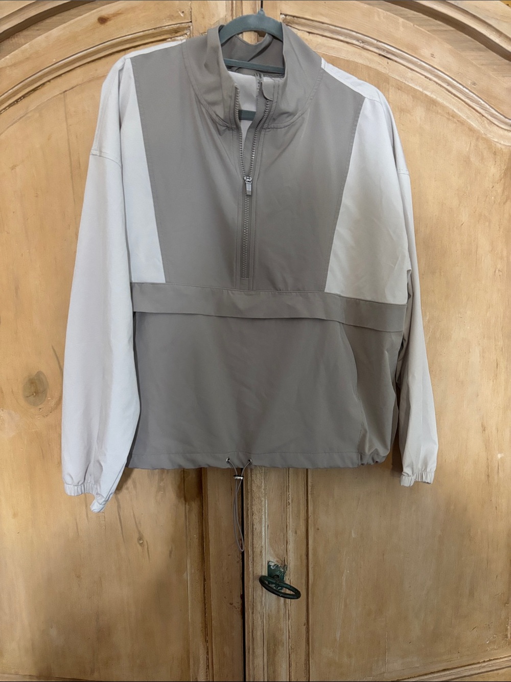 Calvin Klein Two-Tone Tan Pullover Windbreaker